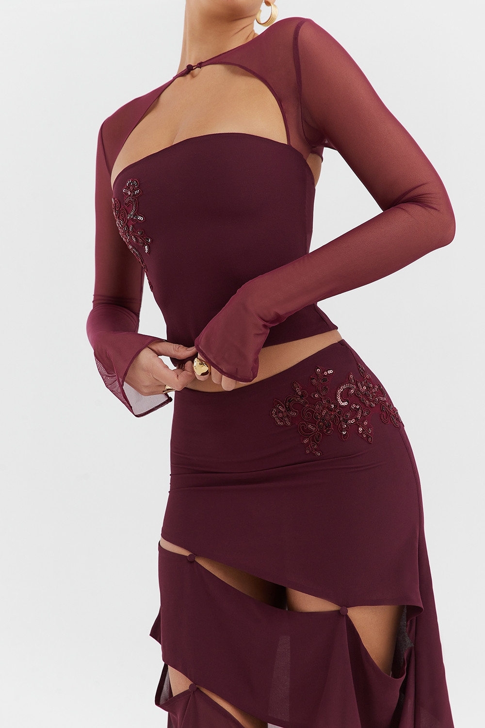 Mistress Rocks Black Cherry Embellished Top - SALE — image 8