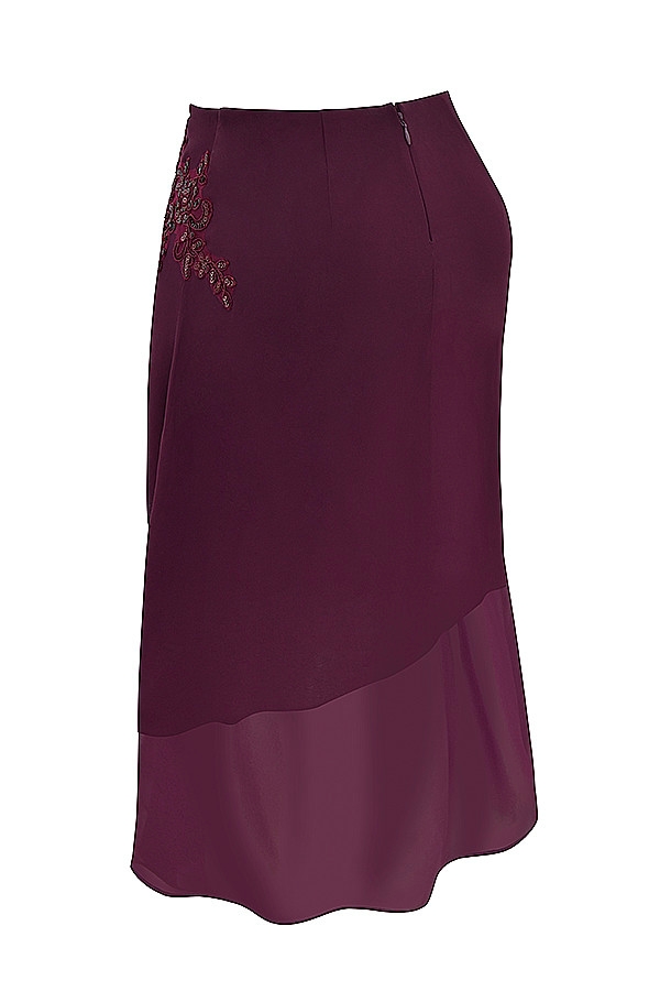 Mistress Rocks Black Cherry Embellished Midi Skirt - SALE — image 12