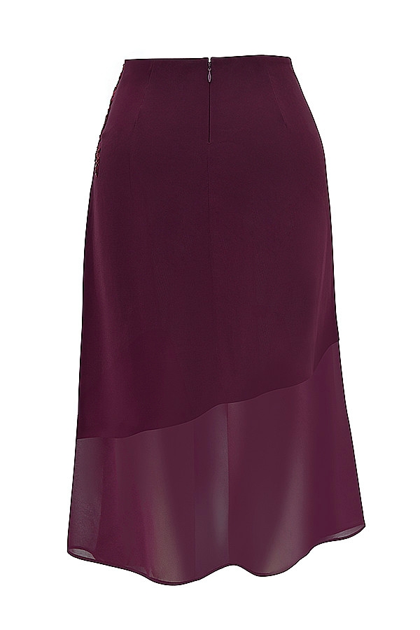 Mistress Rocks Black Cherry Embellished Midi Skirt - SALE — image 13