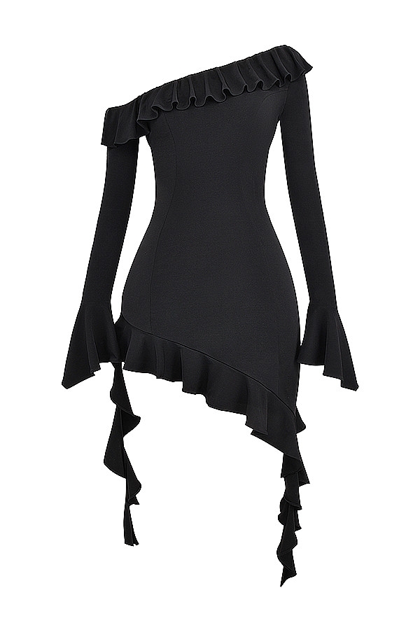 Mistress Rocks Black Ruffle Mini Dress - SALE — image 13