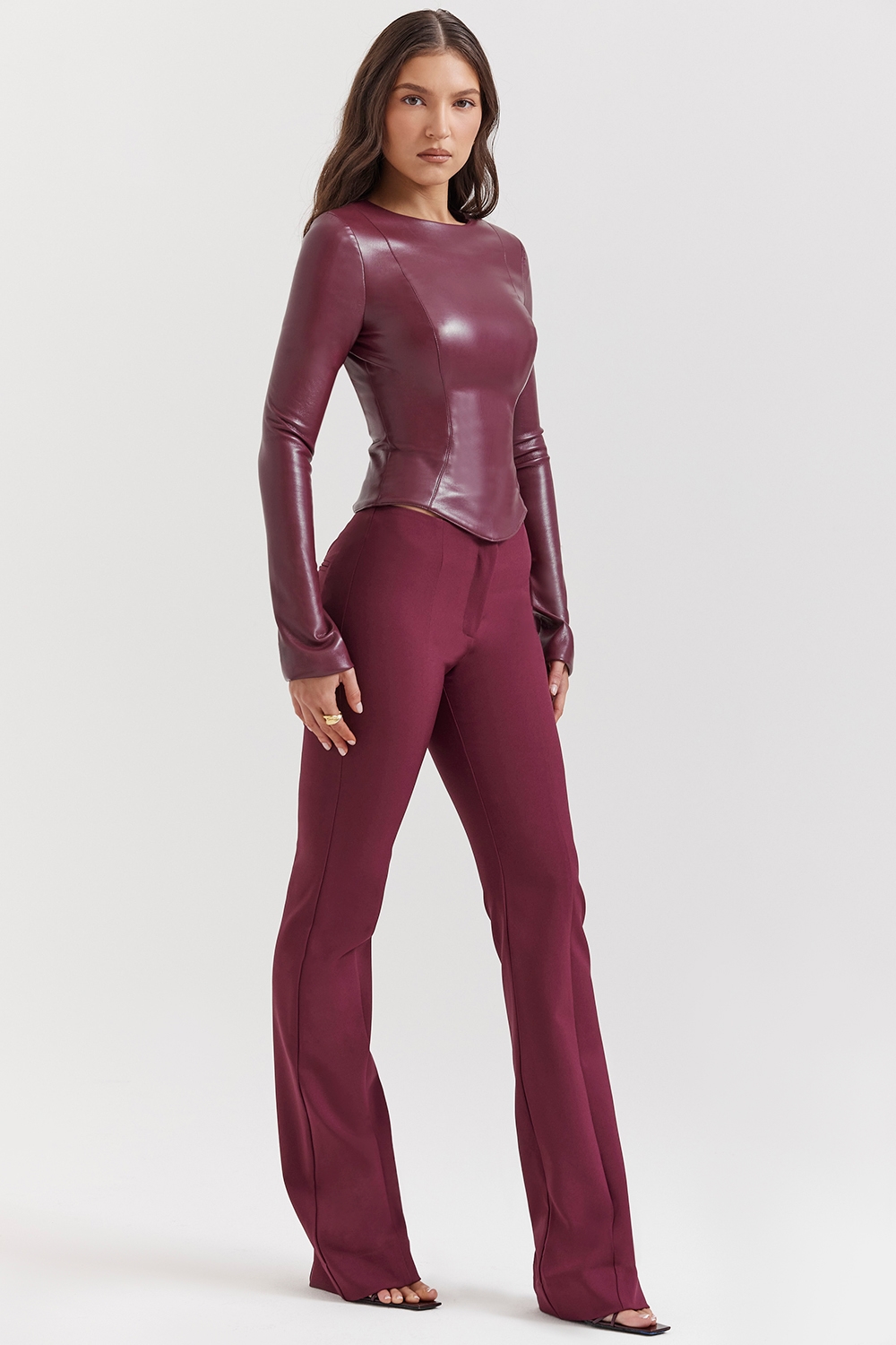 Lillie  Wine Trousers — image 7