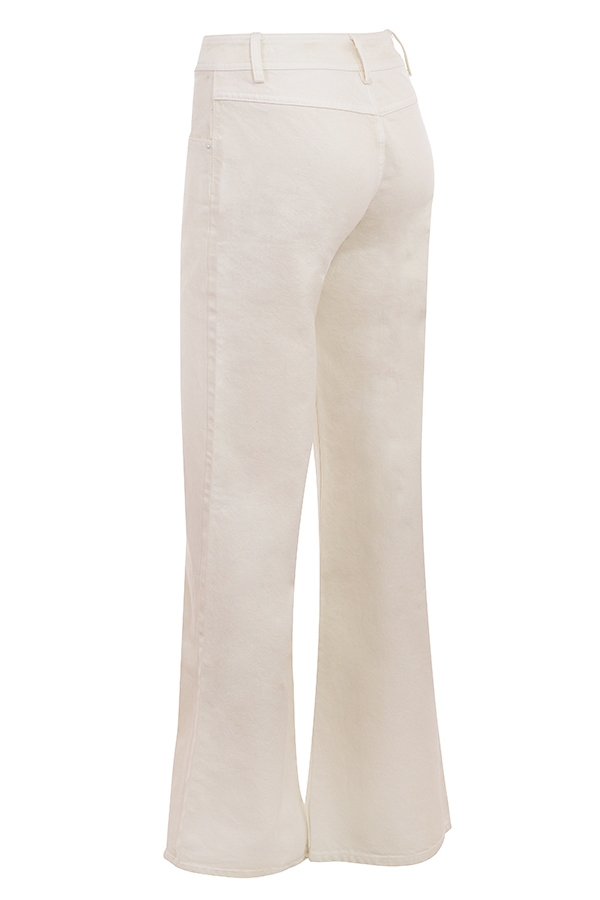 Marli  Ivory Wide Leg Flared Jeans — image 17