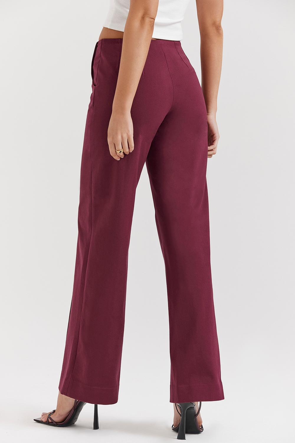 Rivi  Wine Straight Leg Trousers — image 11