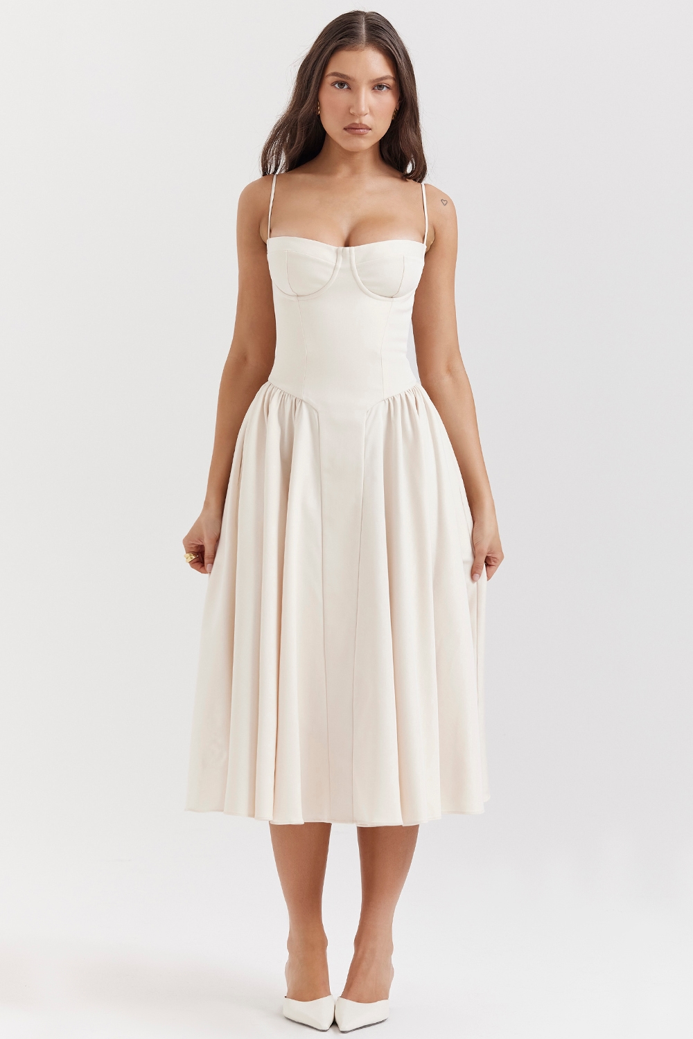 Samaria Vintage Cream Corset Sundress