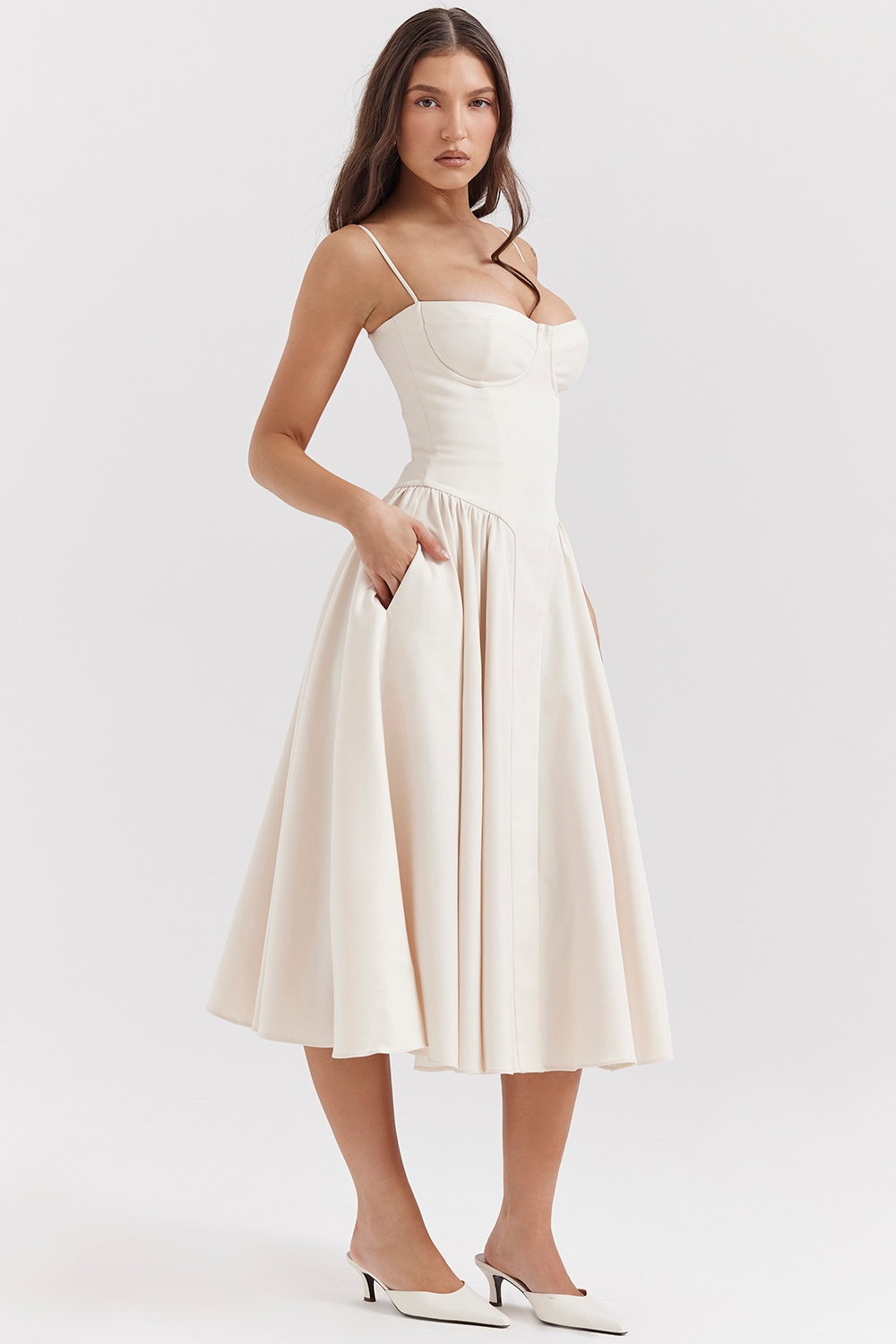 Samaria  Vintage Cream Corset Sundress — image 5