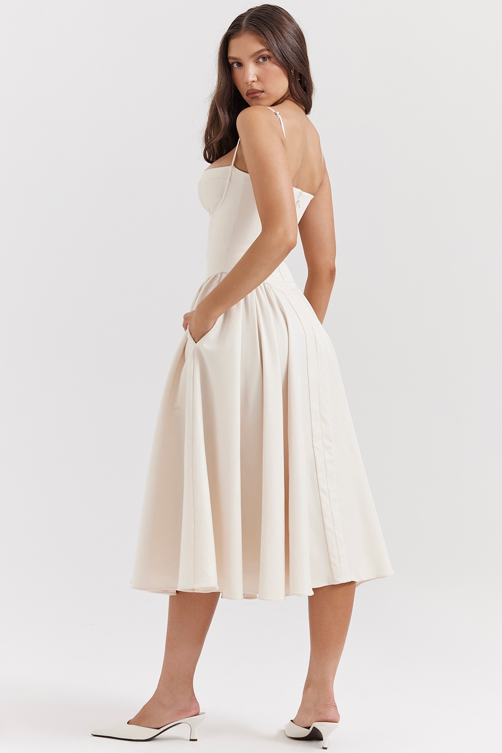 Samaria  Vintage Cream Corset Sundress — image 6