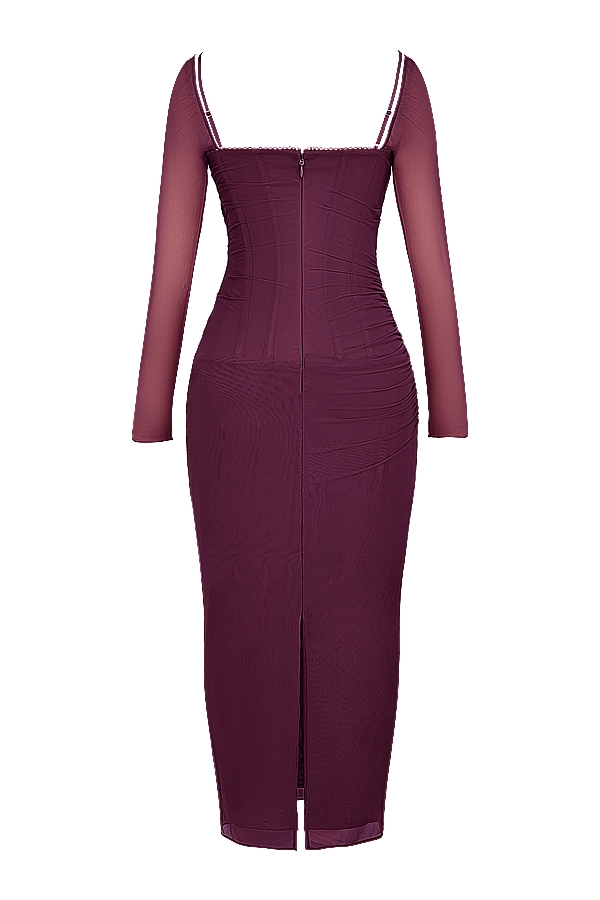 Katarina  Wine Maxi Dress — image 16