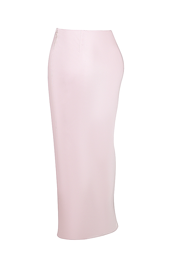 Giuliana  Ballerina Pink Satin Maxi Skirt — image 10