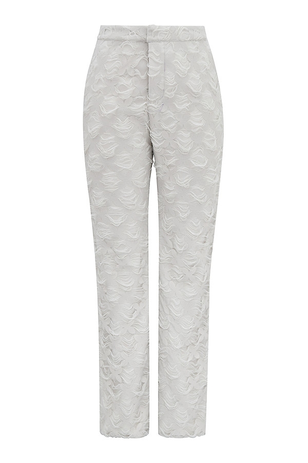 Mistress Rocks Taupe Textured Floral Trousers - SALE — image 9