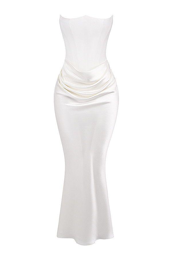 Persephone  Ivory Strapless Corset Dress — image 10