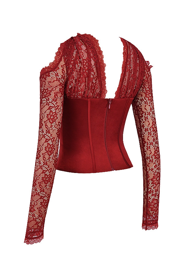 Mistress Rocks Cherry Satin & Lace Corset - SALE — image 12