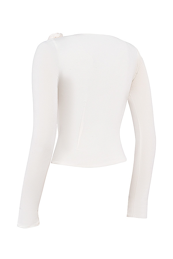 Mistress Rocks Ivory Flower Embellished Top - SALE — image 12