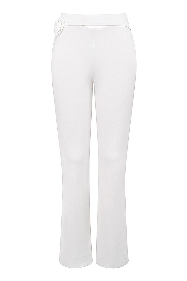 Mistress Rocks Ivory Flower Embellished Trousers - SALE — image 10
