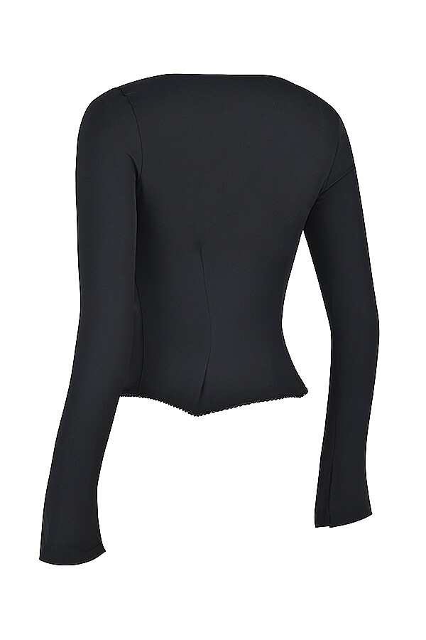 Mistress Rocks Black & Ivory Embellished Top - SALE — image 12
