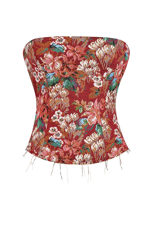Mistress Rocks Tapestry Jacquard Strapless Corset - SALE — image 7