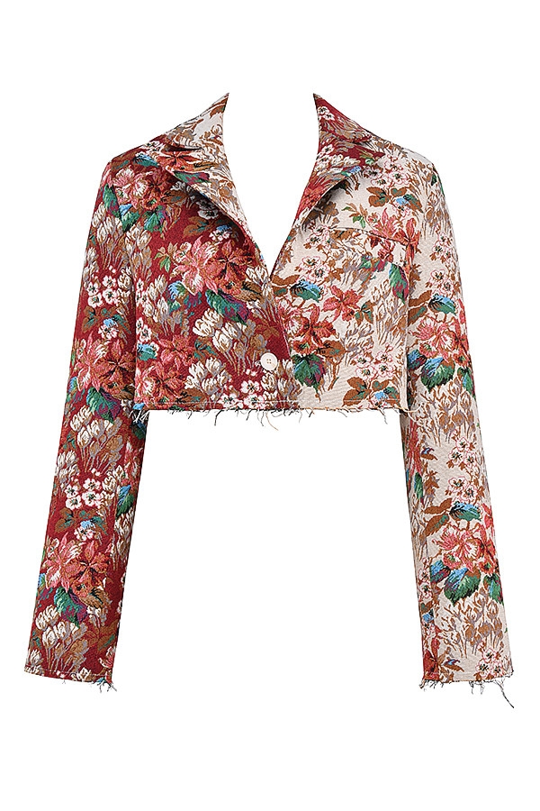 Mistress Rocks Tapestry Jacquard Cropped Blazer - SALE — image 11