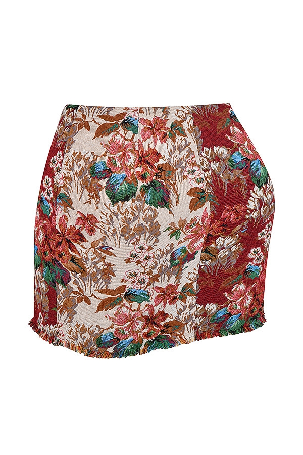 Mistress Rocks Tapestry Jacquard Wrap Front Mini Skirt - SALE — image 13