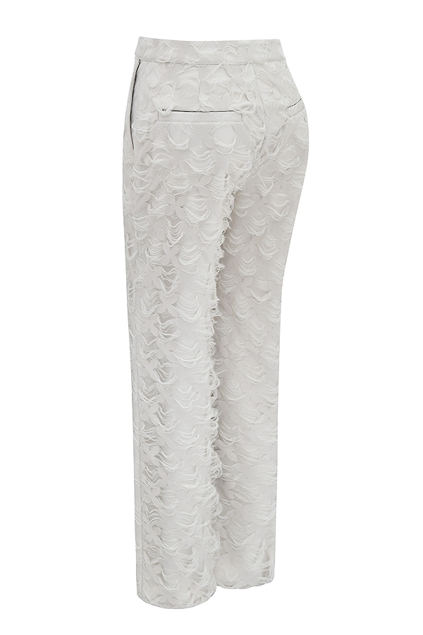Mistress Rocks Taupe Textured Floral Trousers - SALE — image 10