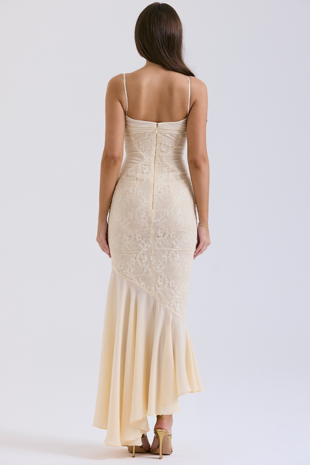 Felicia  Vanilla Chiffon & Lace Gown — image 8