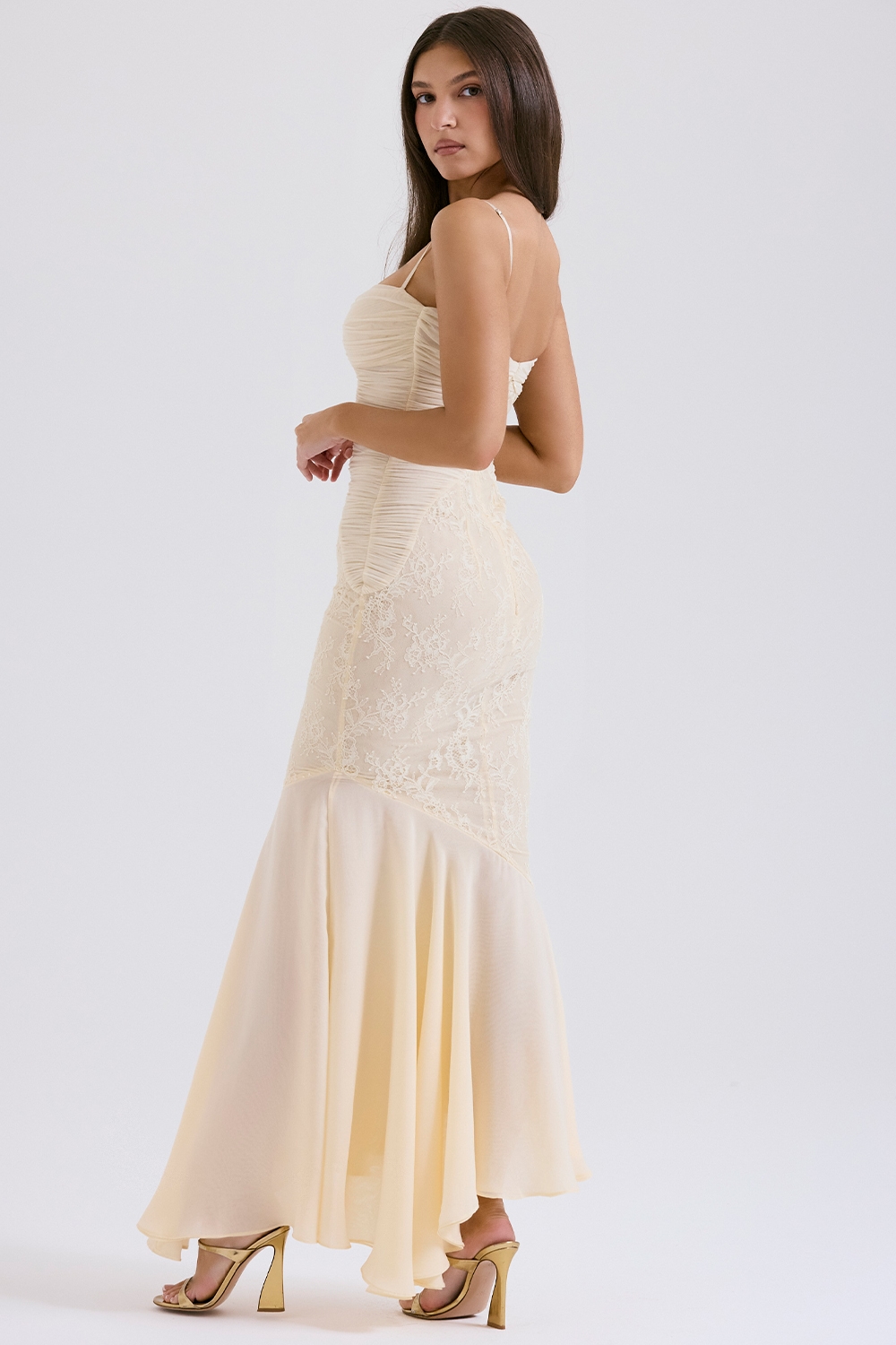 Felicia  Vanilla Chiffon & Lace Gown — image 7