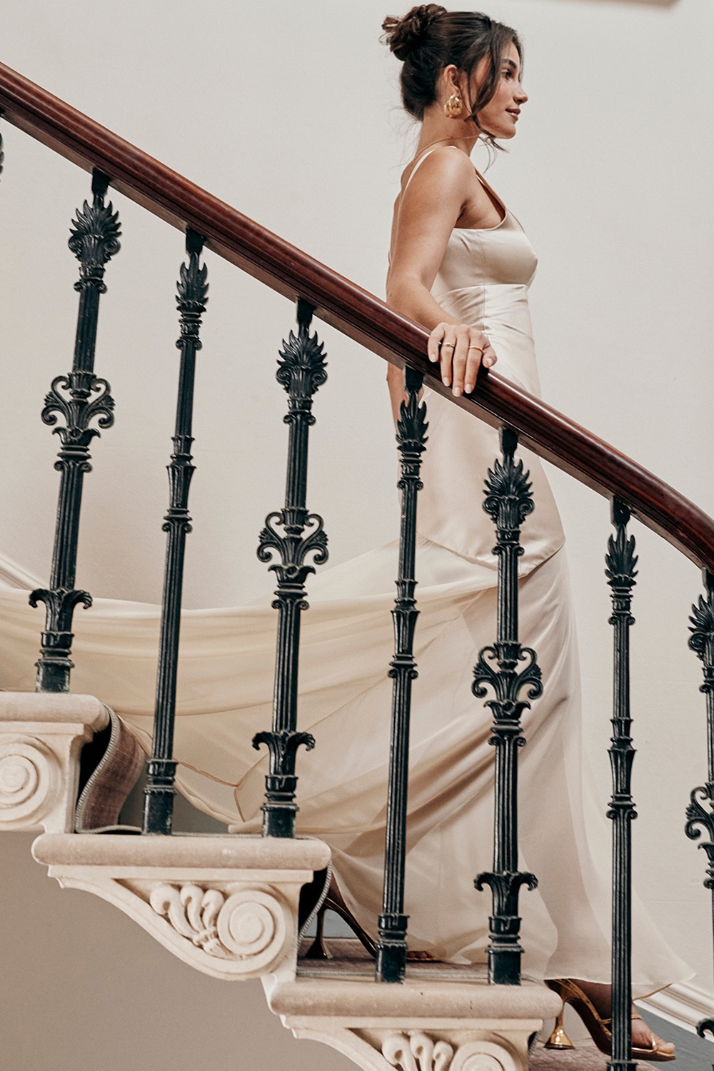 Vittoria  Champagne Chiffon Floor Length Gown — image 12