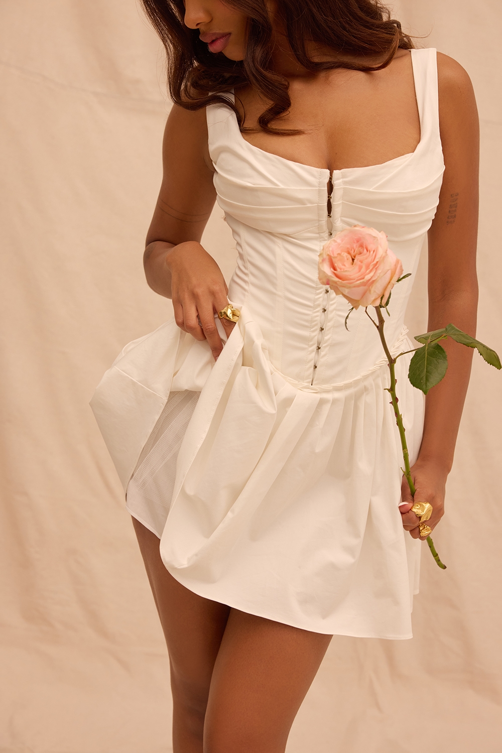 Cupid  White Pleated Mini Dress — image 9