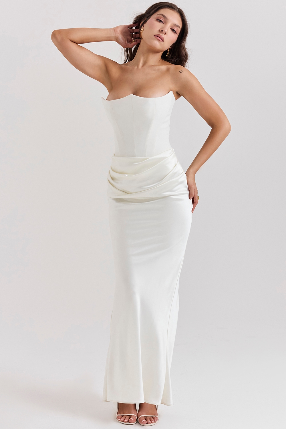 Persephone  Ivory Strapless Corset Dress — image 5