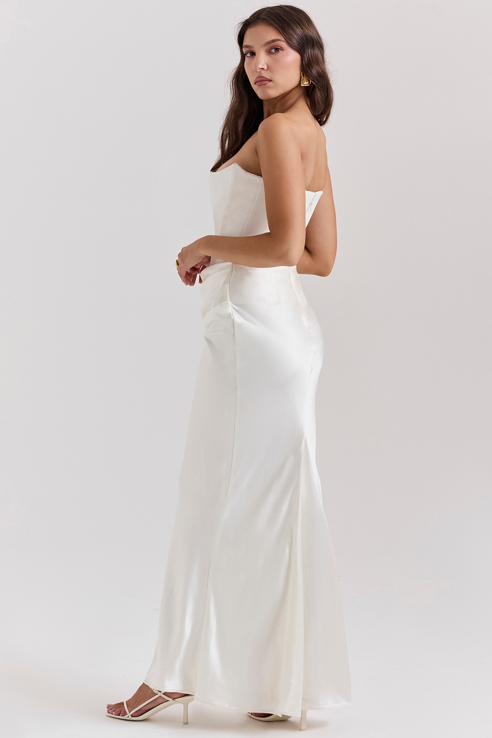 Persephone  Ivory Strapless Corset Dress — image 8