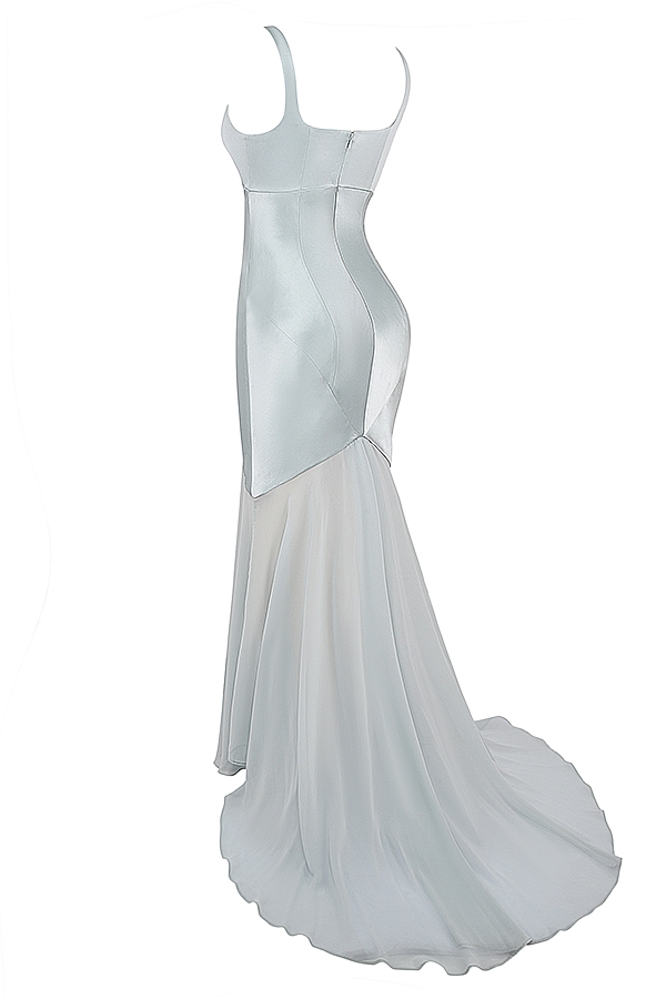 Vittoria  Pistachio Chiffon Floor Length Gown — image 14