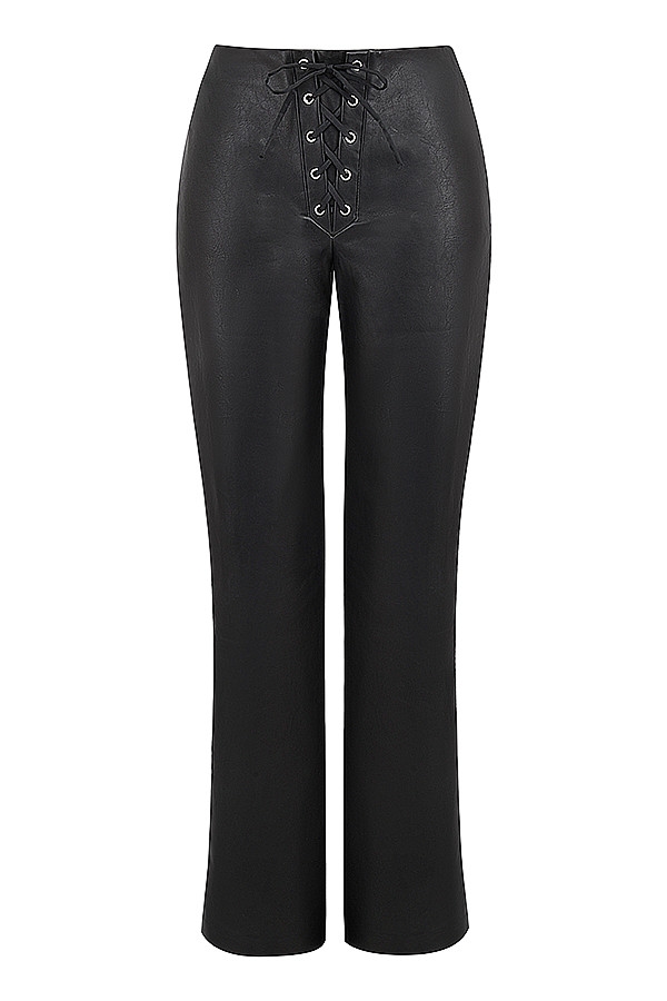 Mistress Rocks Black Baggy Vegan Leather Trousers - SALE — image 9