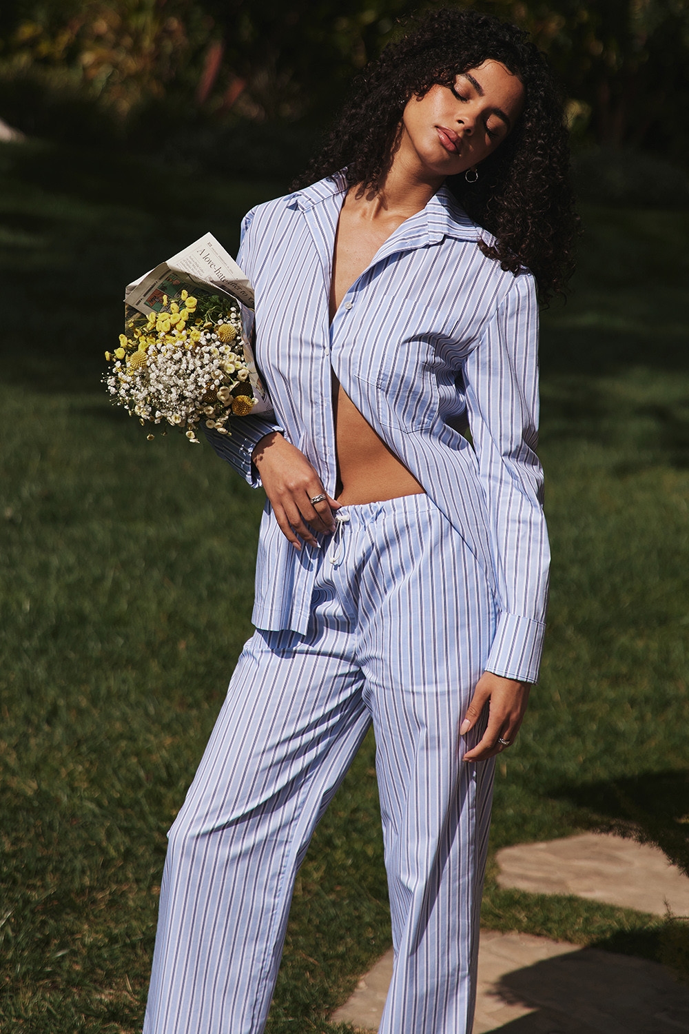 Mistress Rocks Blue Striped Boxy Shirt - SALE — image 2
