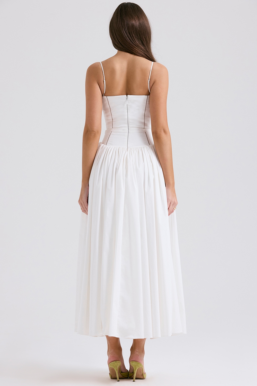 Ysabella  White Cotton Maxi Sundress — image 7