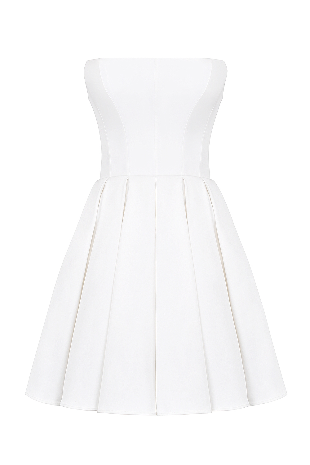 Emmanuela  White Strapless Pleated Mini Dress — image 15