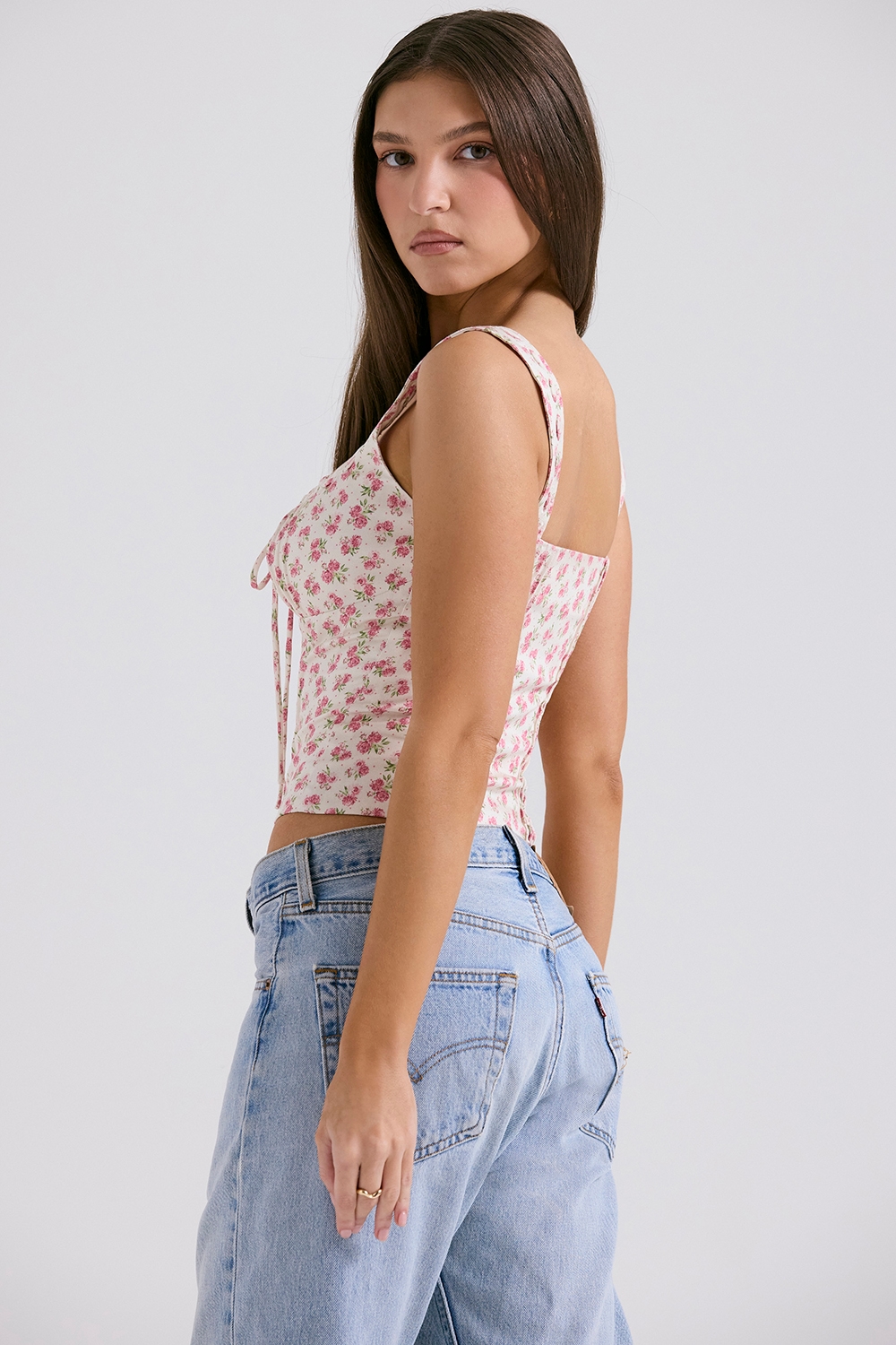 Chicca  White Rosebud Print Top — image 7