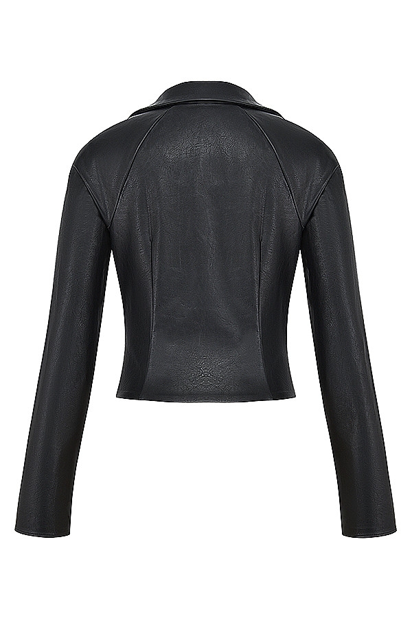 Mistress Rocks Black Vegan Leather Lace Up Top - SALE — image 12