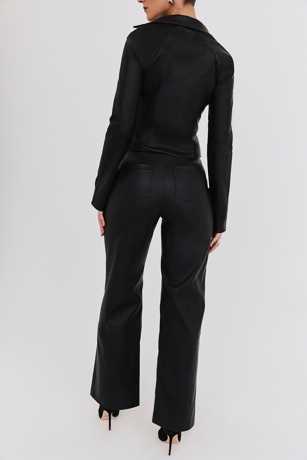 Mistress Rocks Black Baggy Vegan Leather Trousers - SALE — image 8