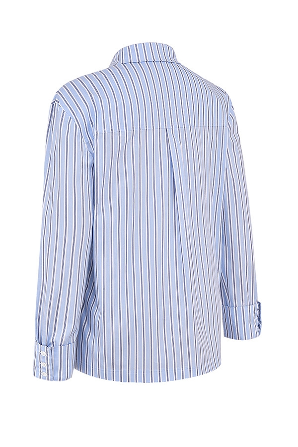 Mistress Rocks Blue Striped Boxy Shirt - SALE — image 12