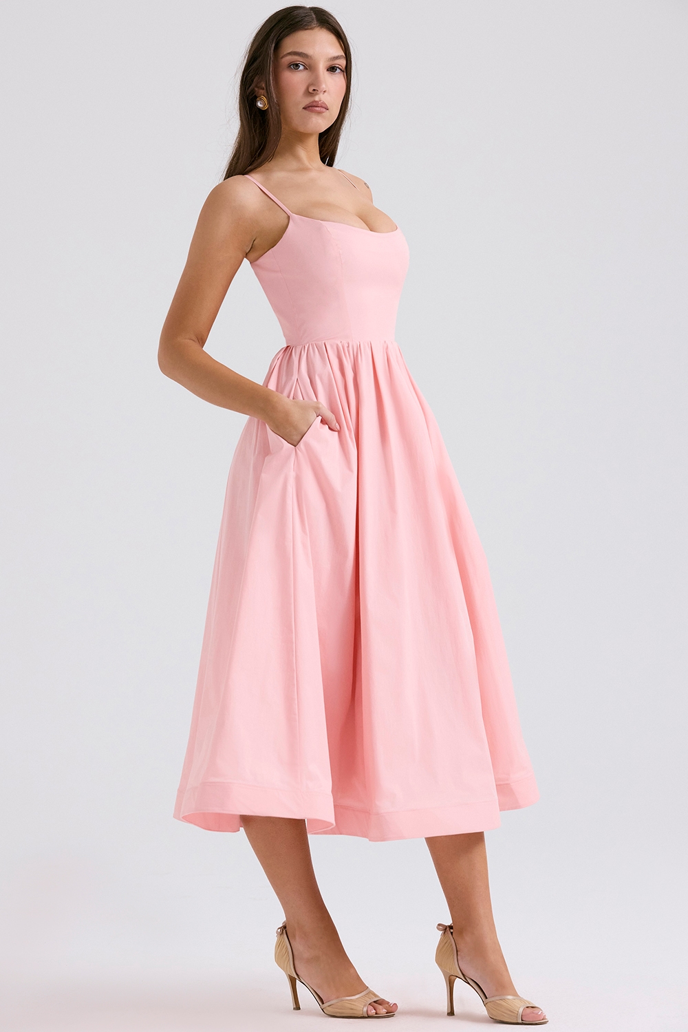 Lolita  Rose Pink Cotton Corset Sundress — image 7