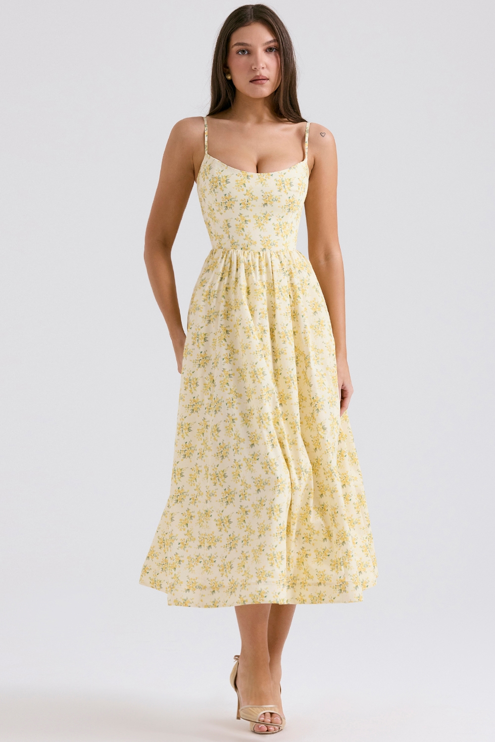 Lolita  Buttercup Vintage Floral Print Cotton Corset Sundress — image 2