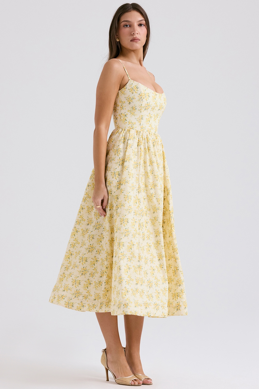 Lolita  Buttercup Vintage Floral Print Cotton Corset Sundress — image 6