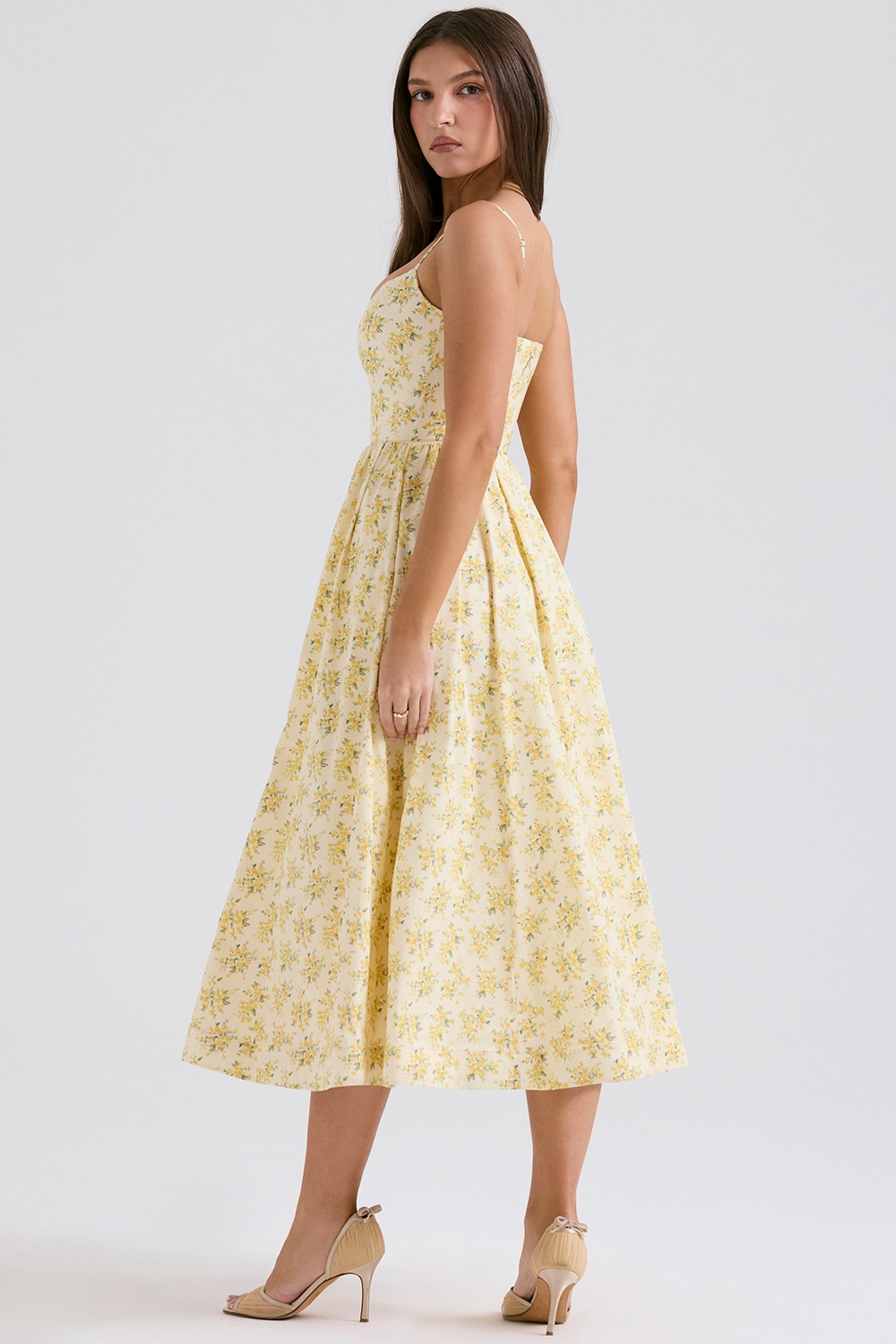 Lolita  Buttercup Vintage Floral Print Cotton Corset Sundress — image 8
