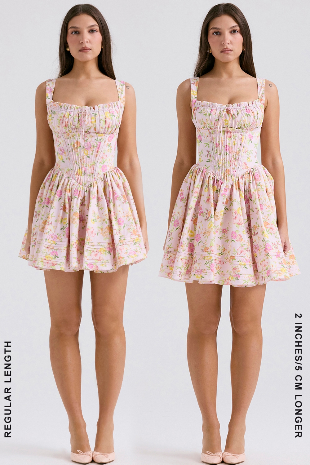 Natassia  Pink Meadow Print Cotton Mini Dress — image 13