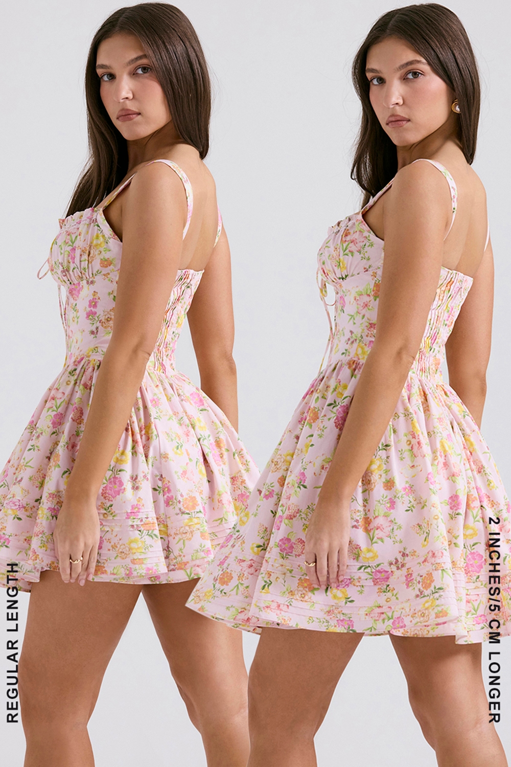 Natassia  Pink Meadow Print Cotton Mini Dress — image 14