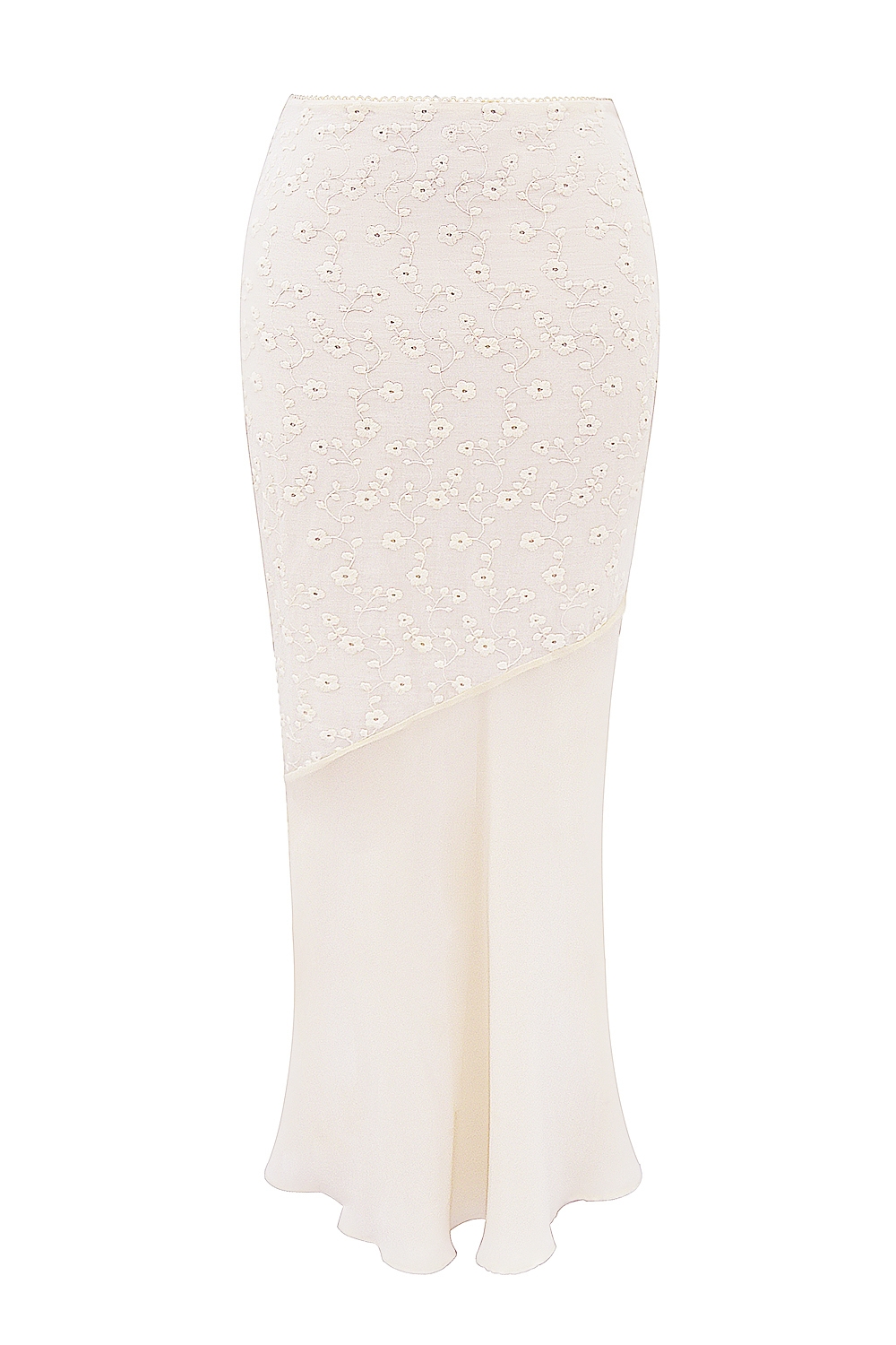 Lana  Vintage Cream Cotton Broderie Anglais Maxi Skirt — image 14