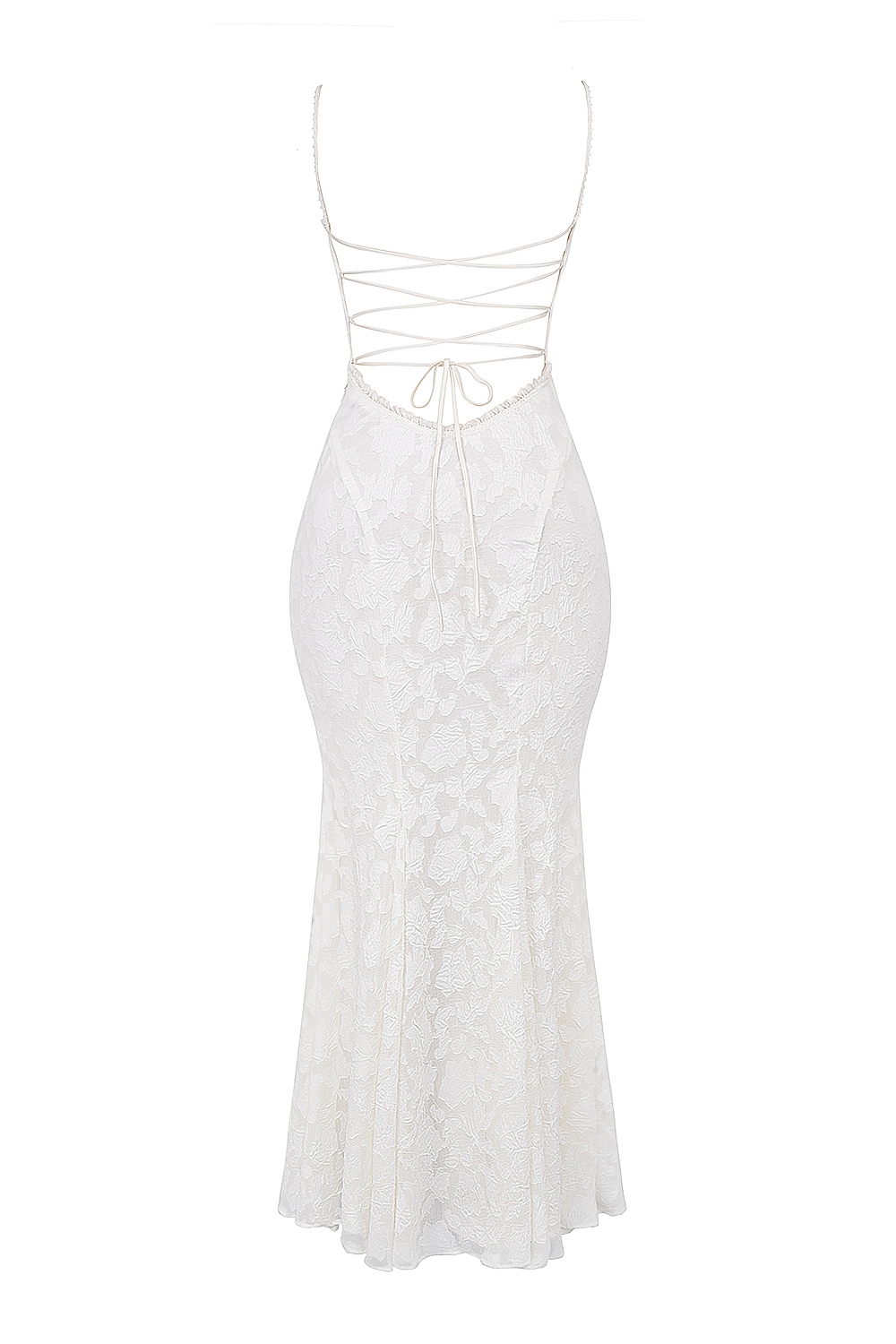 Joan  Ivory Lace Up Back Maxi Dress — image 19