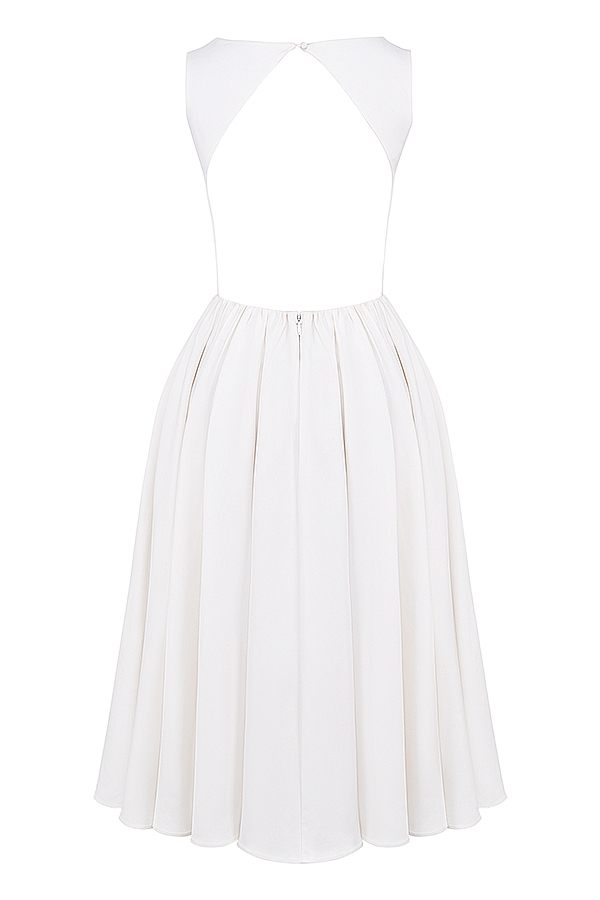 Cindy  White Twill Midi Sundress — image 14