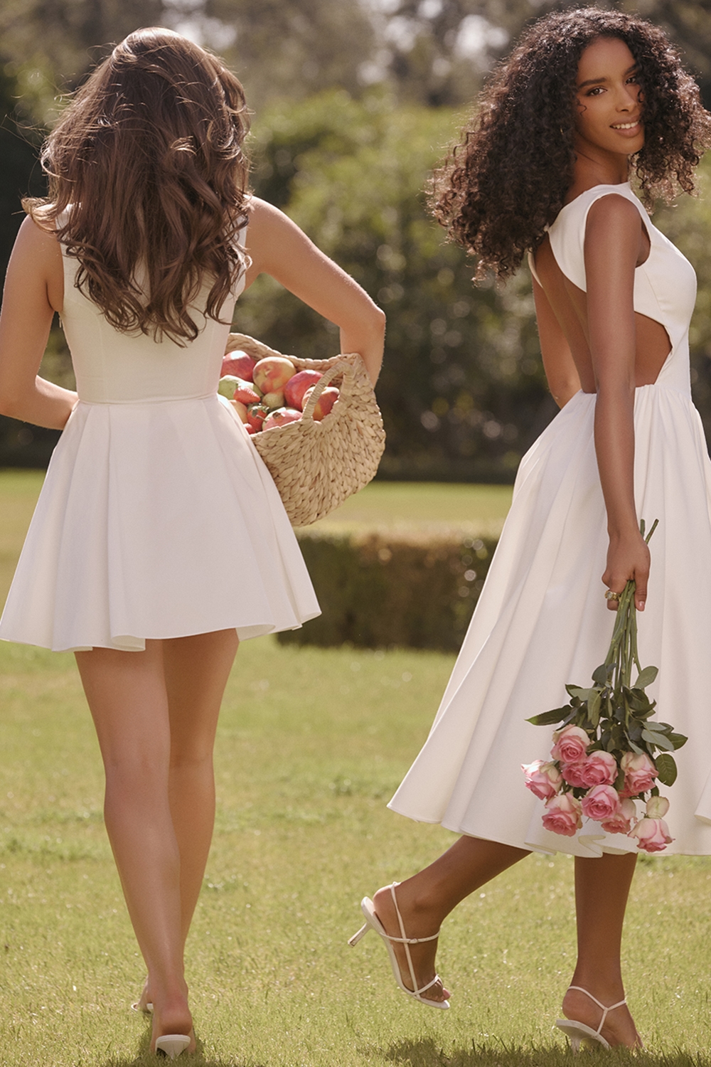 Cindy  White Twill Midi Sundress — image 2