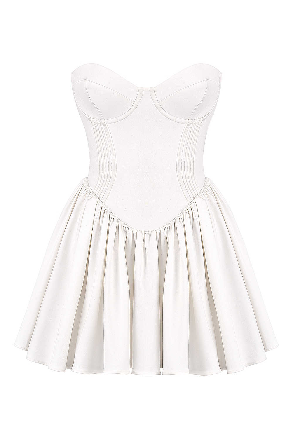 Katherine  White Strapless Corset Mini Dress — image 14