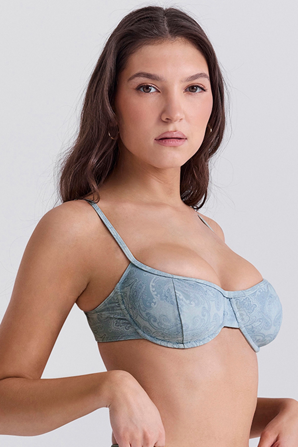 Antibes  Blue Paisley Underwired Bikini Top — image 5