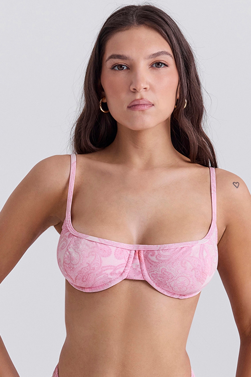 Antibes Pink Paisley Underwired Bikini Top